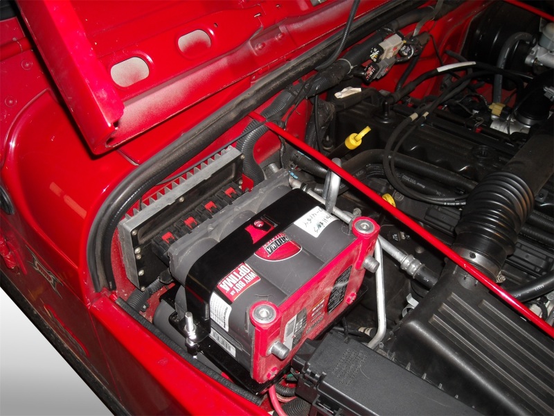 Jeep Wrangler Battery Tray - Rugged Ridge - Dual - Black - `97-`06